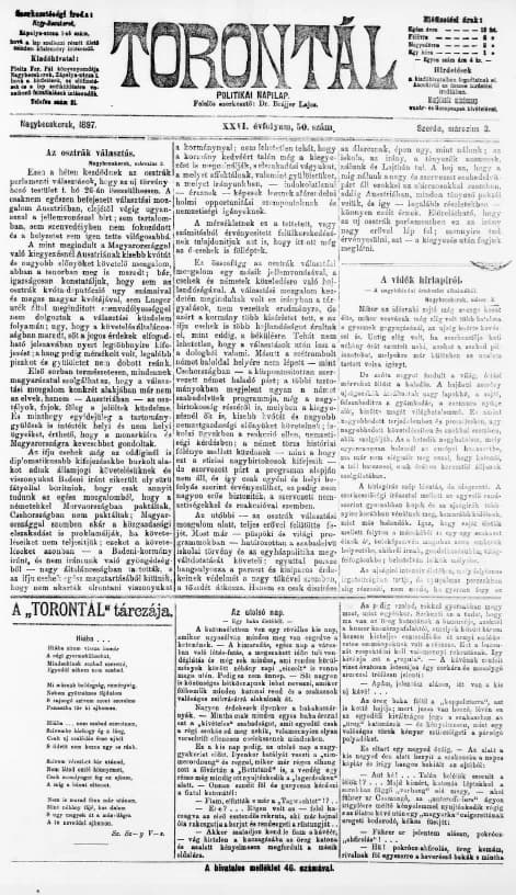 Torontál, 26. évf. 1897. március 3. 50. sz.
