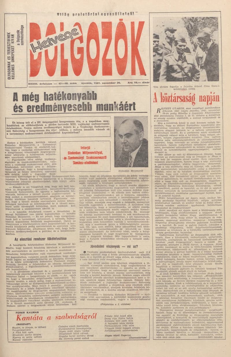 Dolgozók, 35. évf. 1981. november 26. 47–48. sz.