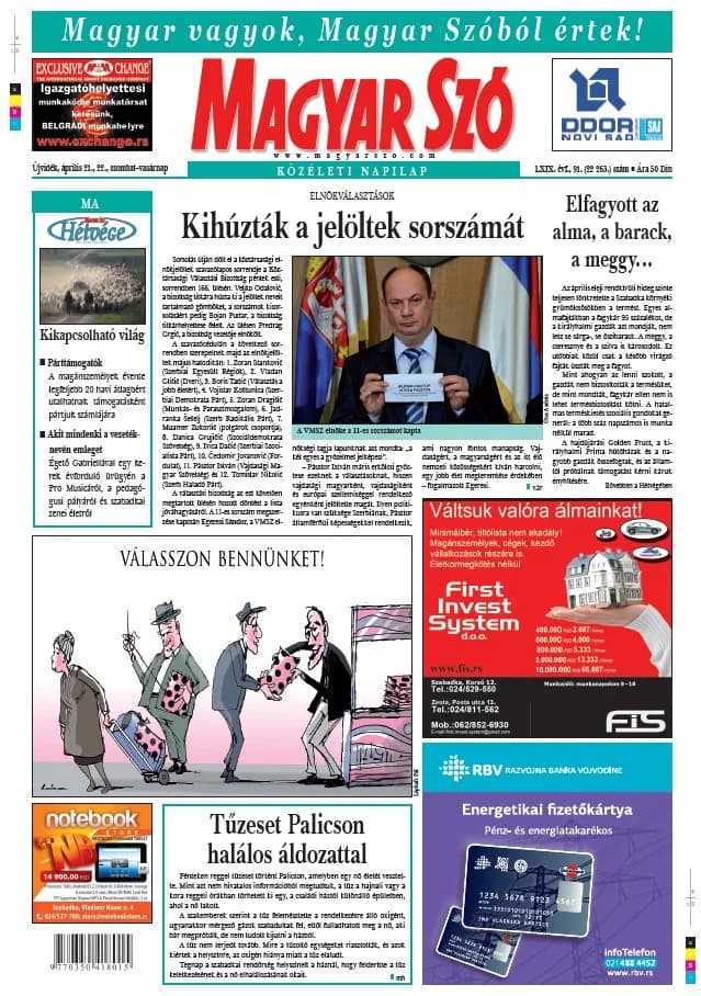 Magyar Szó, 69. évf. 2012. április 21. – 22. 91. sz. 1–48. oldal