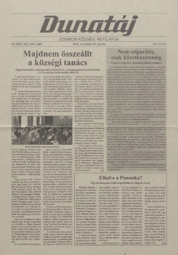 Dunatáj, 6. évf. 2004. november 24. 294. sz.
