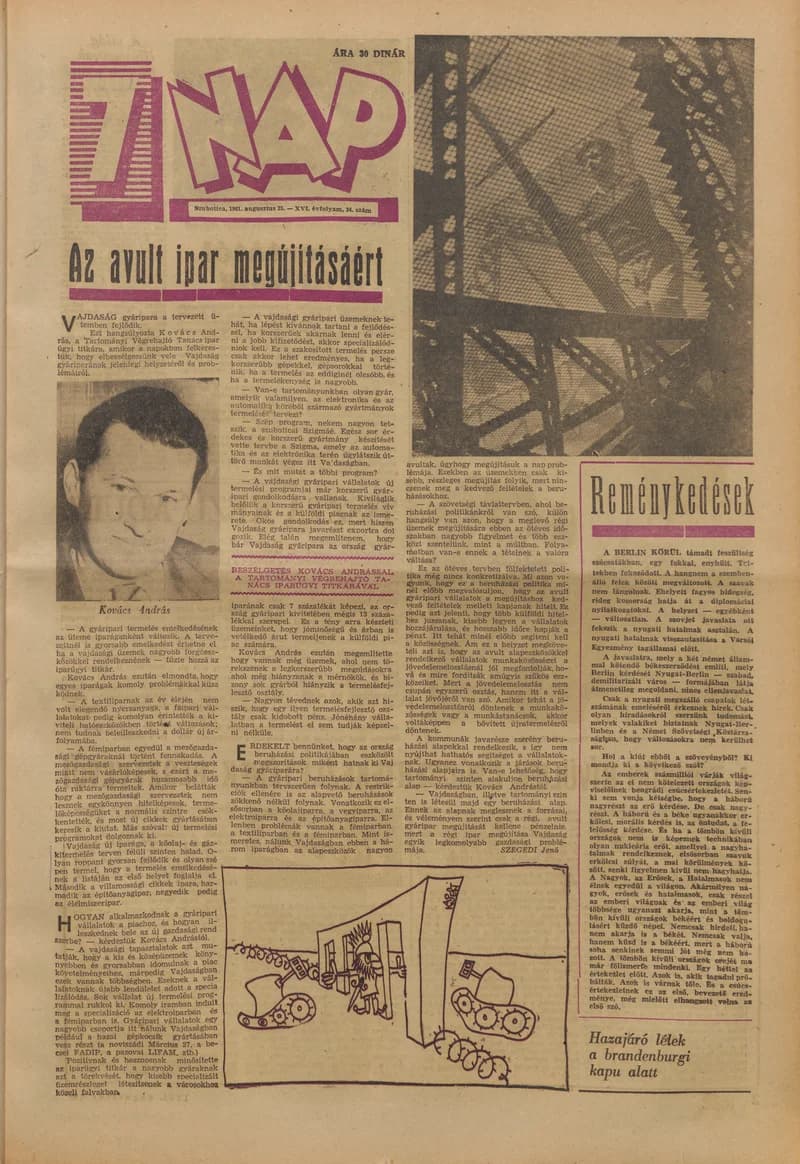 7 Nap, 16. évf. 1961. augusztus 25. 34. sz. 1–20. oldal
