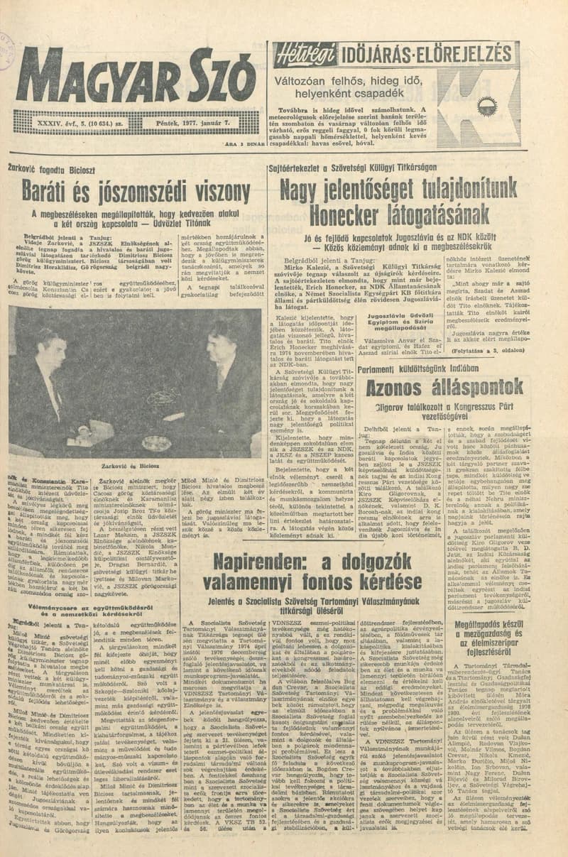 Magyar Szó, 34. évf. 1977. december 7. 5. sz.