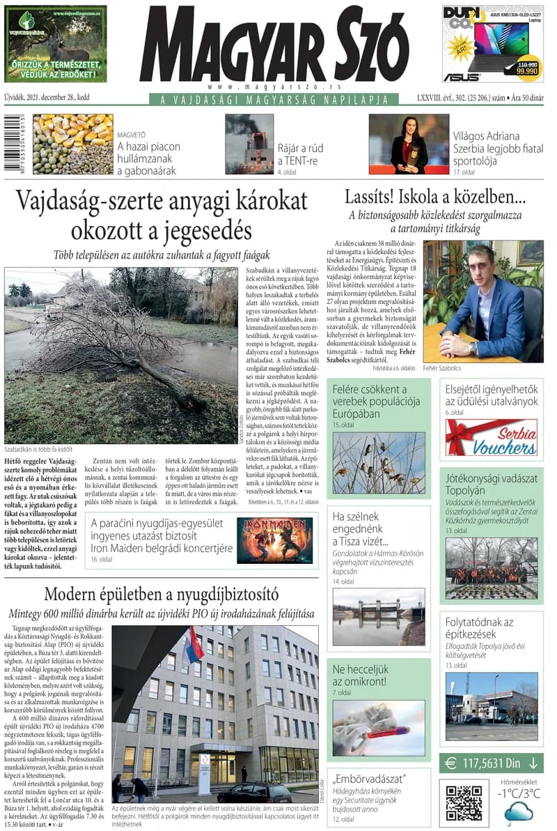 Magyar Szó, 78. évf. 2021. december 28. 302. sz. 1–20. oldal