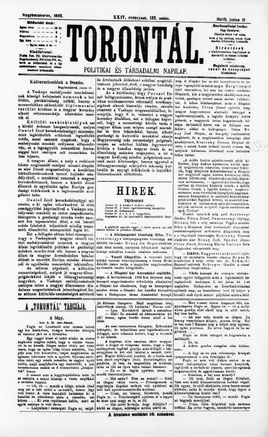 Torontál, 24. évf. 1895. június 10. 132. sz.