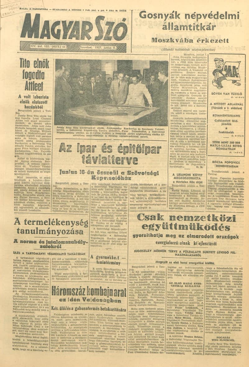 Magyar Szó, 14. évf. 1957. június 8. 155. sz. 1–10. oldal