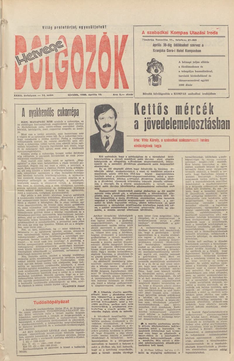 Dolgozók, 34. évf. 1980. április 10. 14. sz.