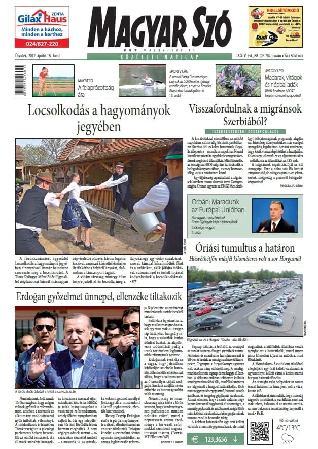 Magyar Szó, 74. évf. 2017. április 18. 88. sz. 1–20. oldal
