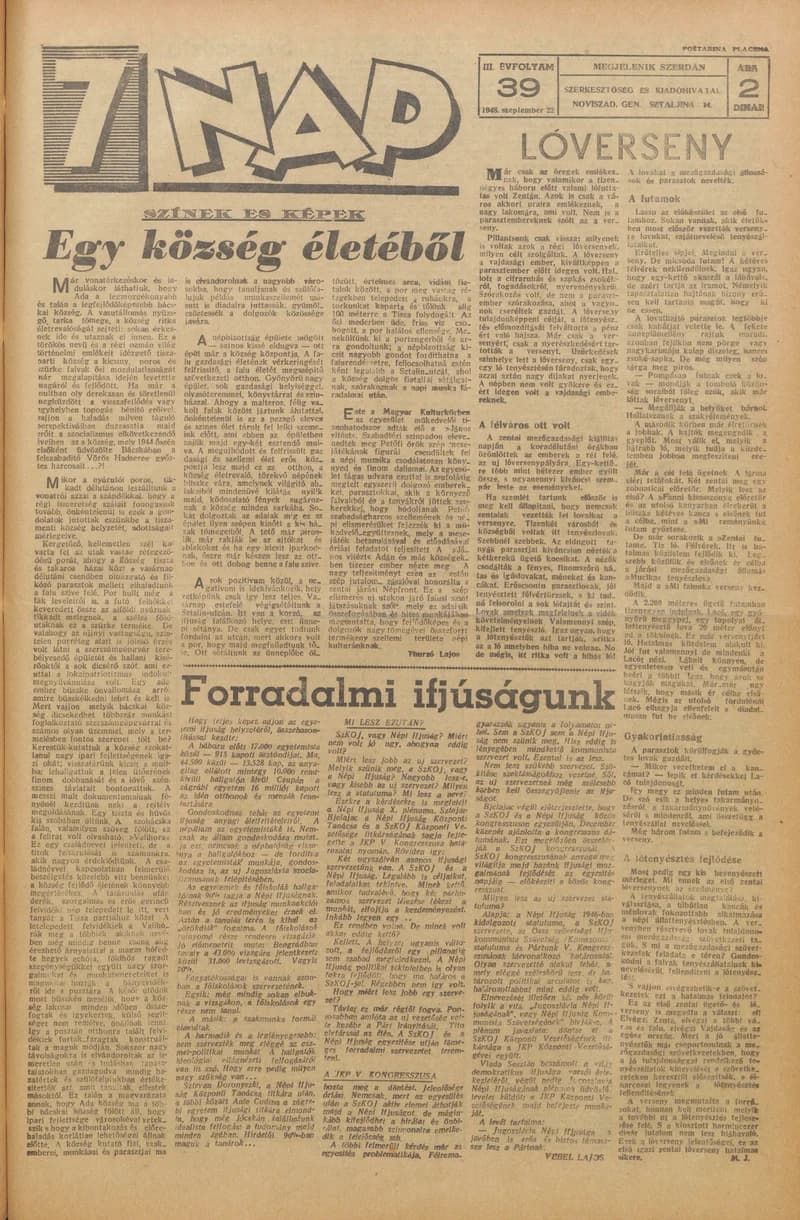 7 Nap, 3. évf. 1948. szeptember 22. 39. sz. 1–4. oldal