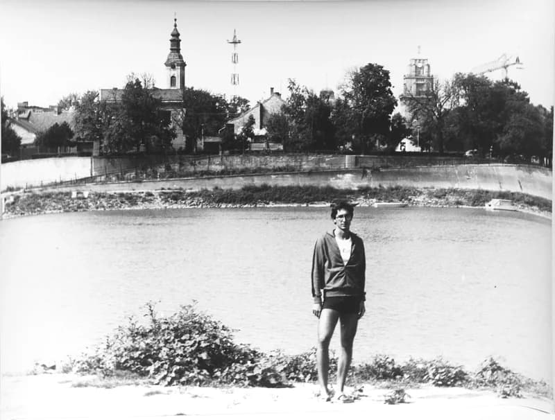 Fehér Ákos a zentai Tisza-parton