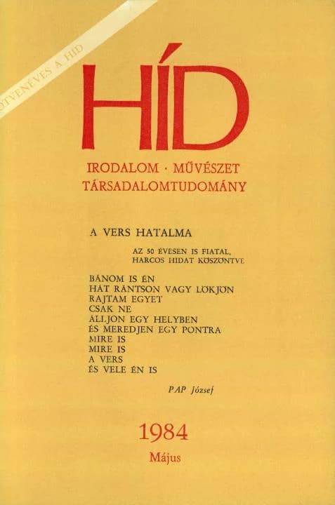 Híd, 48. évf. 1984. május. 5. sz. 533–792. oldal