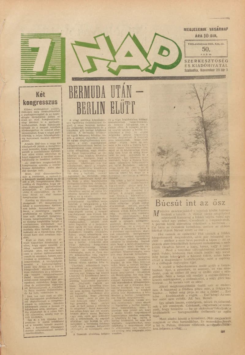 7 Nap, 8. évf. 1953. december 13. 50. sz. 1–16. oldal