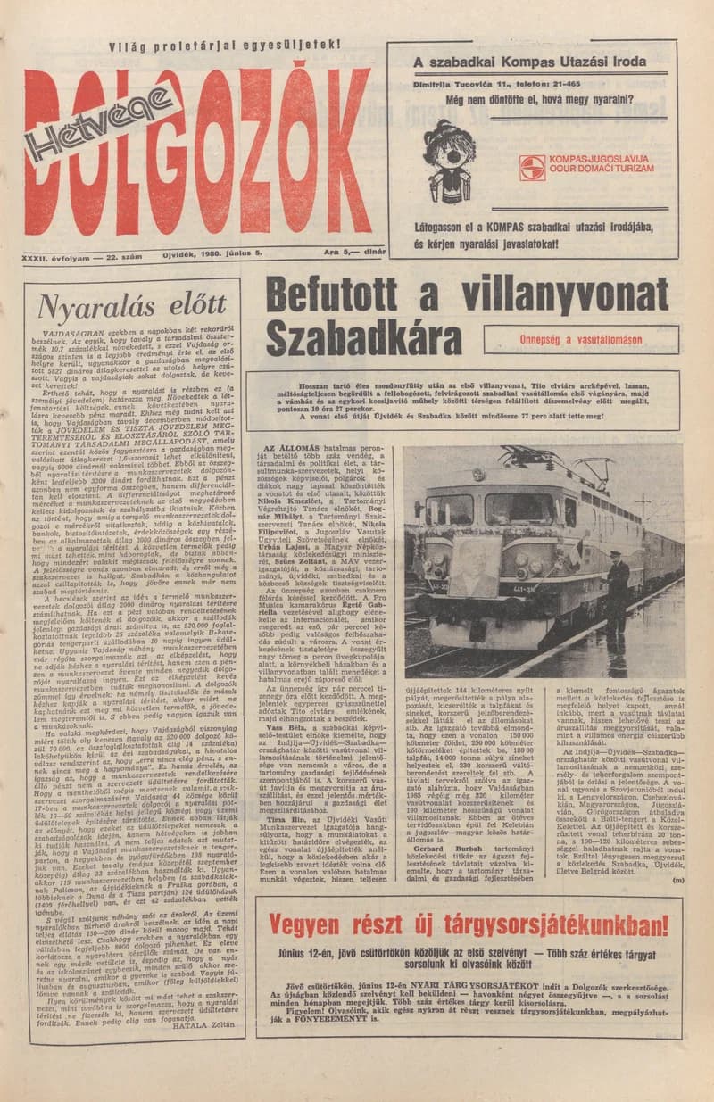 Dolgozók, 34. évf. 1980. június 5. 22. sz.