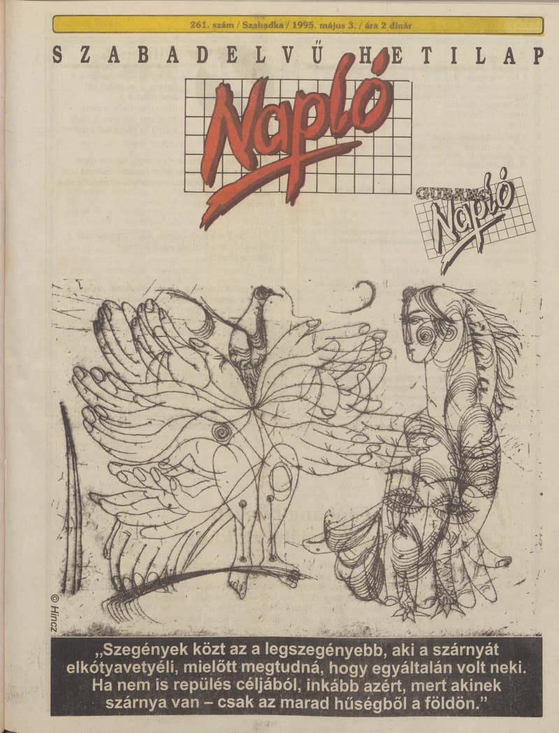 Napló - Szabadelvű hetilap, 6. évf. 1995. május 3. 261. sz.