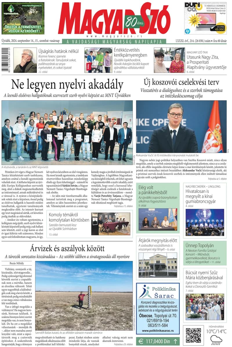 Magyar Szó, 81. évf. 2024. szeptember 14. – 15. 214. sz. 1–32. oldal