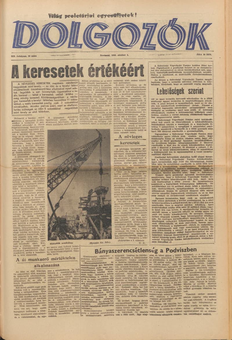 Dolgozók, 12. évf. 1958. október 4. 39. sz.