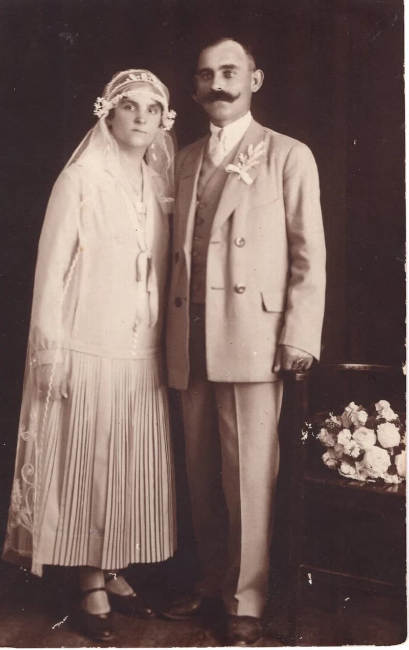 Pósa Ferenc és Anna esküvői fényképe