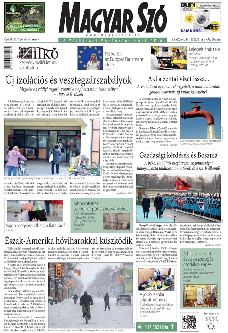 Magyar Szó, 79. évf. 2022. január 19. 14. sz. 1–16. oldal