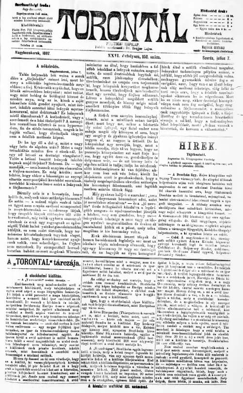 Torontál, 26. évf. 1897. július 7. 152. sz.