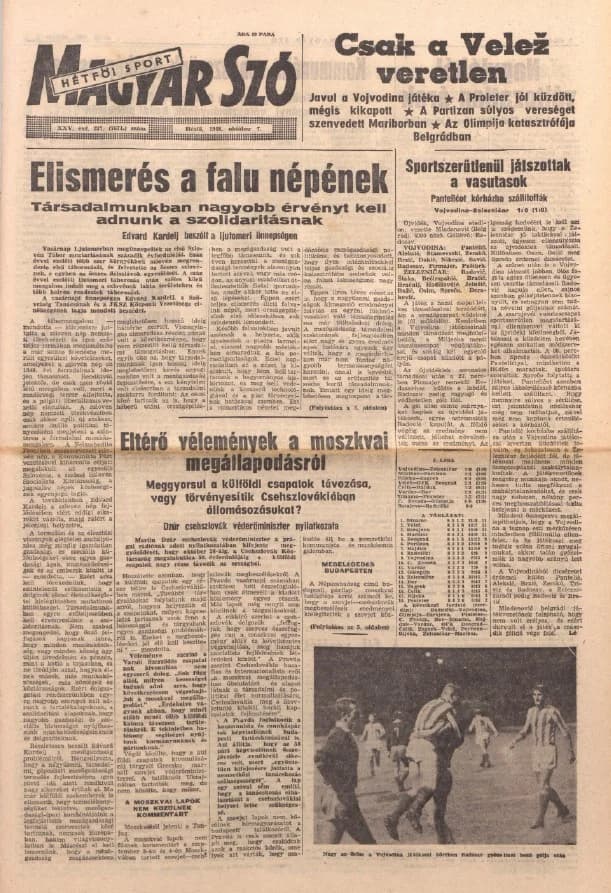 Magyar Szó, 25. évf. 1968. október 7. 277. sz. 1–14. oldal