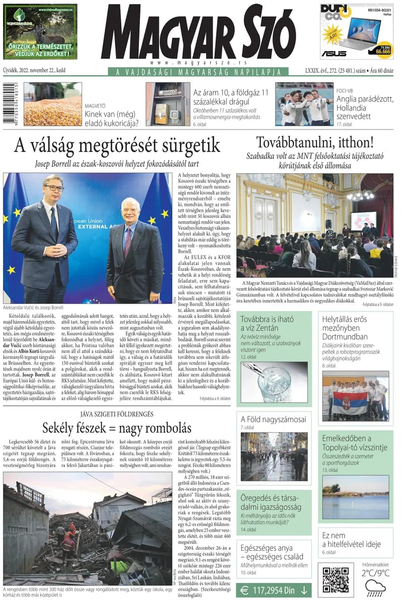 Magyar Szó, 79. évf. 2022. november 22. 272. sz. 1–20. oldal