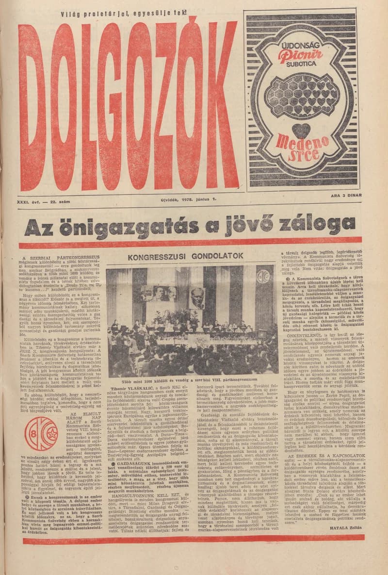 Dolgozók, 32. évf. 1978. június 1. 22. sz.