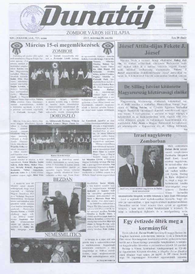 Dunatáj, 15. évf. 2013. március 20. 725. sz.