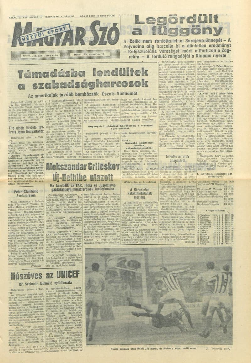 Magyar Szó, 23. évf. 1966. december 12. 339. sz.