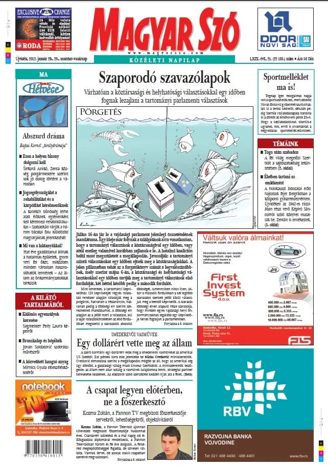 Magyar Szó, 69. évf. 2012. január 28. – 29. 21. sz. 1–48. oldal