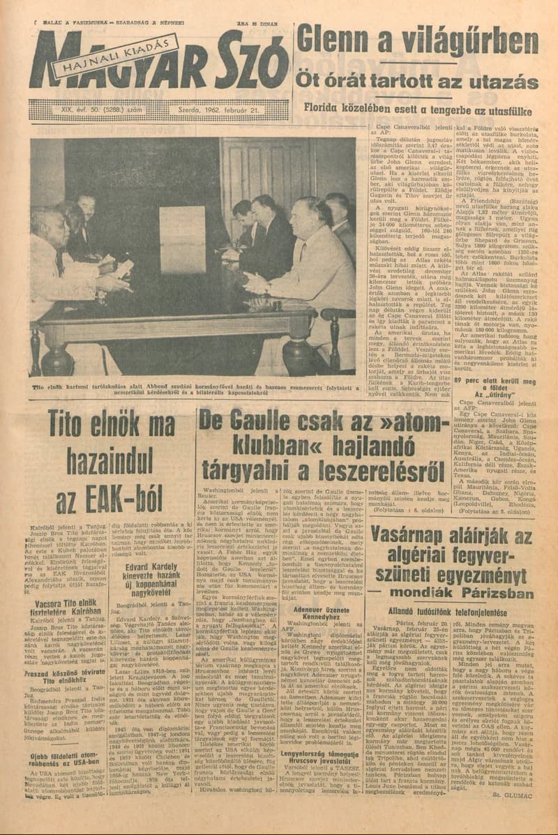 Magyar Szó, 19. évf. 1962. február 21. 50. sz. 1–14. oldal