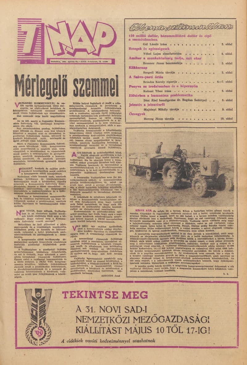7 Nap, 19. évf. 1964. április 10. 14. sz. 1–24. oldal