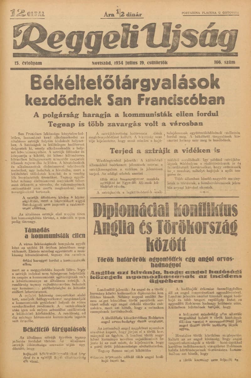 Reggeli Újság, 15. évf. 1934. július 19. 166. sz.