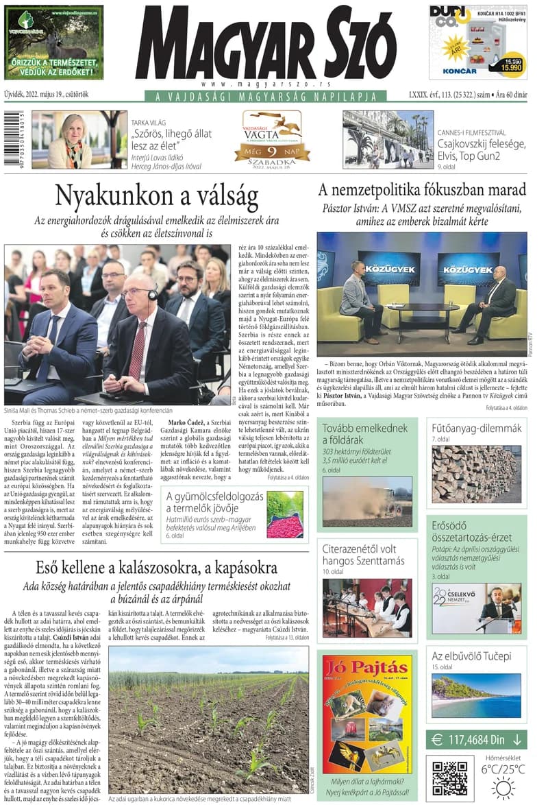 Magyar Szó, 79. évf. 2022. május 19. 113. sz. 1–20. oldal