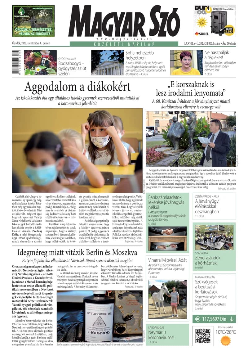 Magyar Szó, 77. évf. 2020. szeptember 4. 202. sz. 1–16. oldal