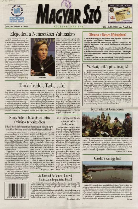 Magyar Szó, 62. évf. 2005. november 30. 282. sz. 1–20. oldal