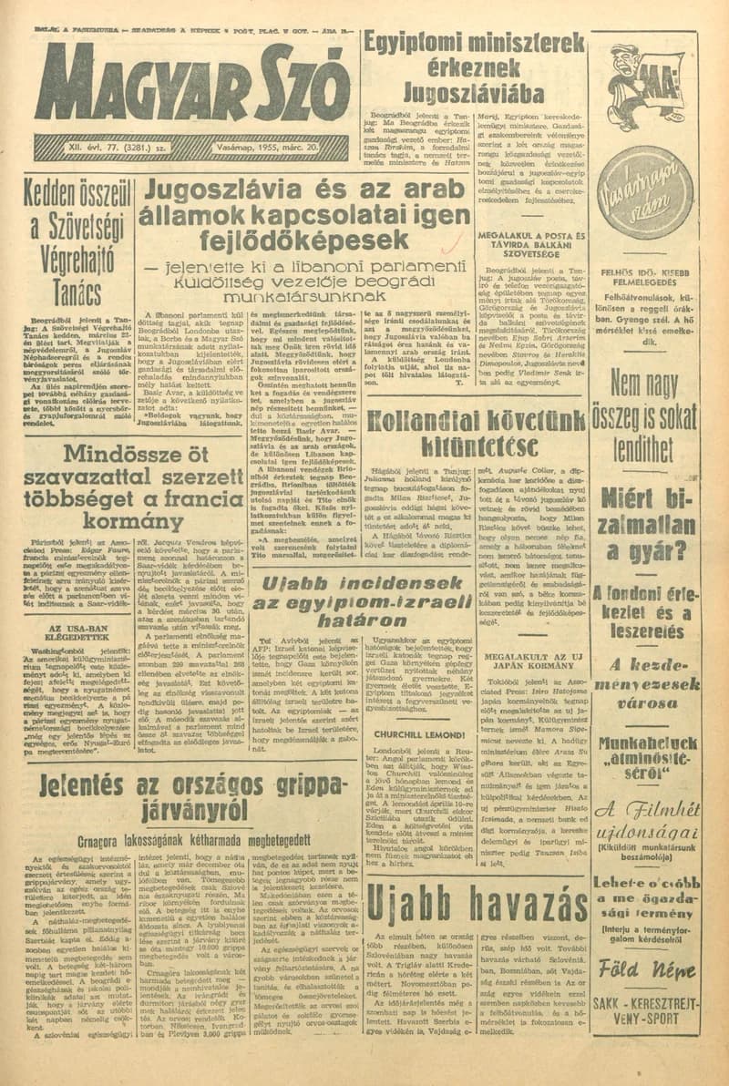 Magyar Szó, 12. évf. 1955. március 20. 77. sz. 1–12. oldal