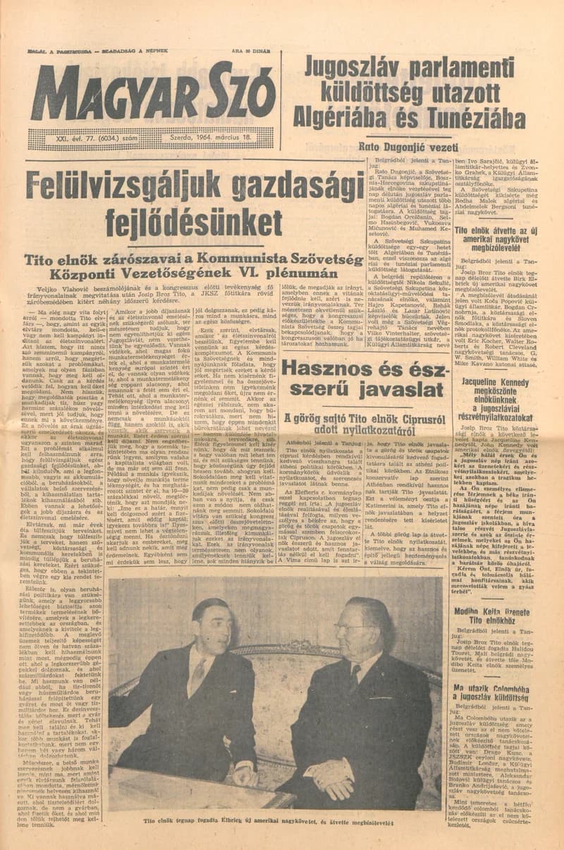 Magyar Szó, 21. évf. 1964. március 18. 77. sz. 1–16. oldal