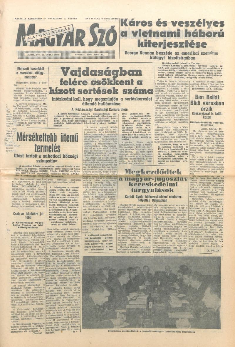 Magyar Szó, 23. évf. 1966. február 12. 41. sz.