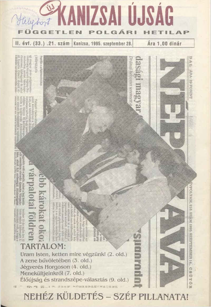 Új Kanizsai Újság, 2. évf. 1995. szeptember 28. 21. sz.