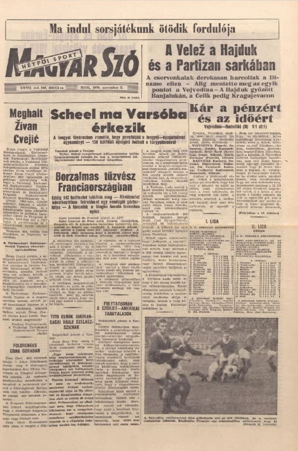 Magyar Szó, 27. évf. 1970. november 2. 302. sz. 1–16. oldal
