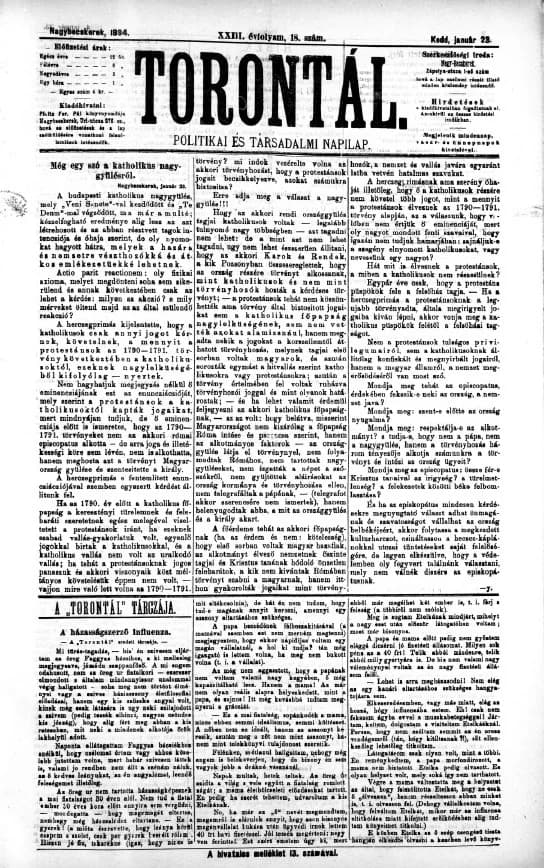 Torontál, 23. évf. 1894. január 23. 18. sz.