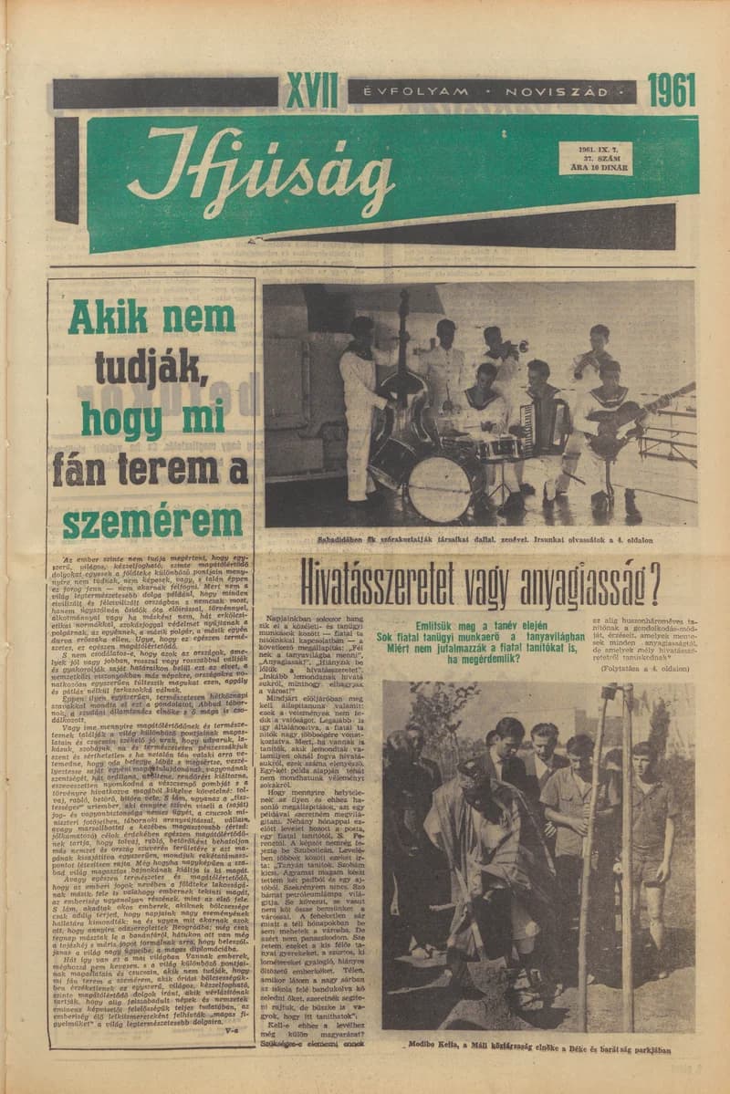 Ifjúság, 17. évf. 1961. szeptember 7. 37. sz.