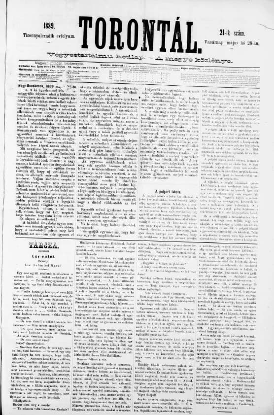 Torontál, 18. évf. 1889. május 26. 21. sz.