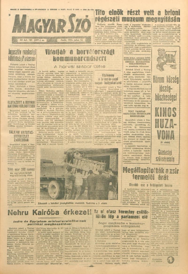 Magyar Szó, 12. évf. 1955. július 12. 187. sz. 1–8. oldal