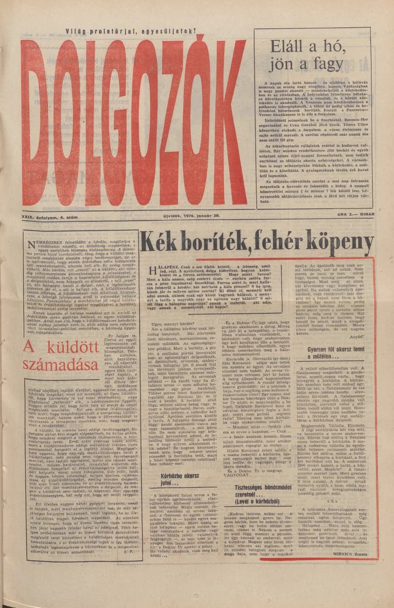 Dolgozók, 30. évf. 1976. január 30. 4. sz.