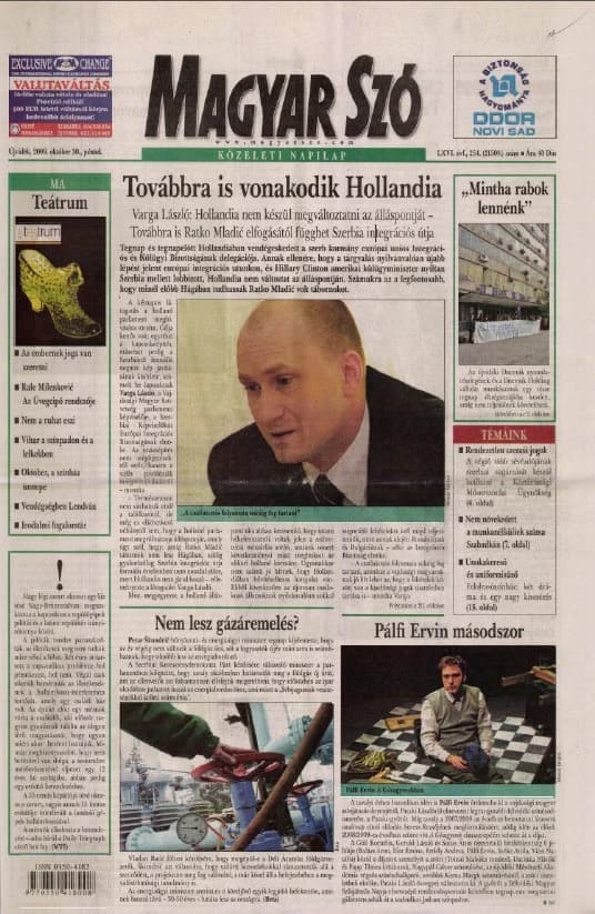 Magyar Szó, 66. évf. 2009. október 30. 254. sz. 1–20. oldal
