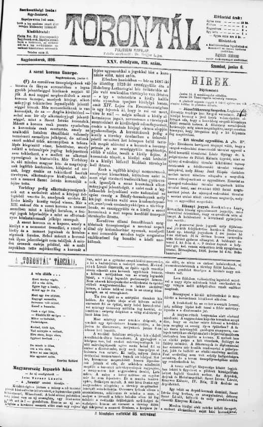 Torontál, 25. évf. 1896. június 6. 129. sz.