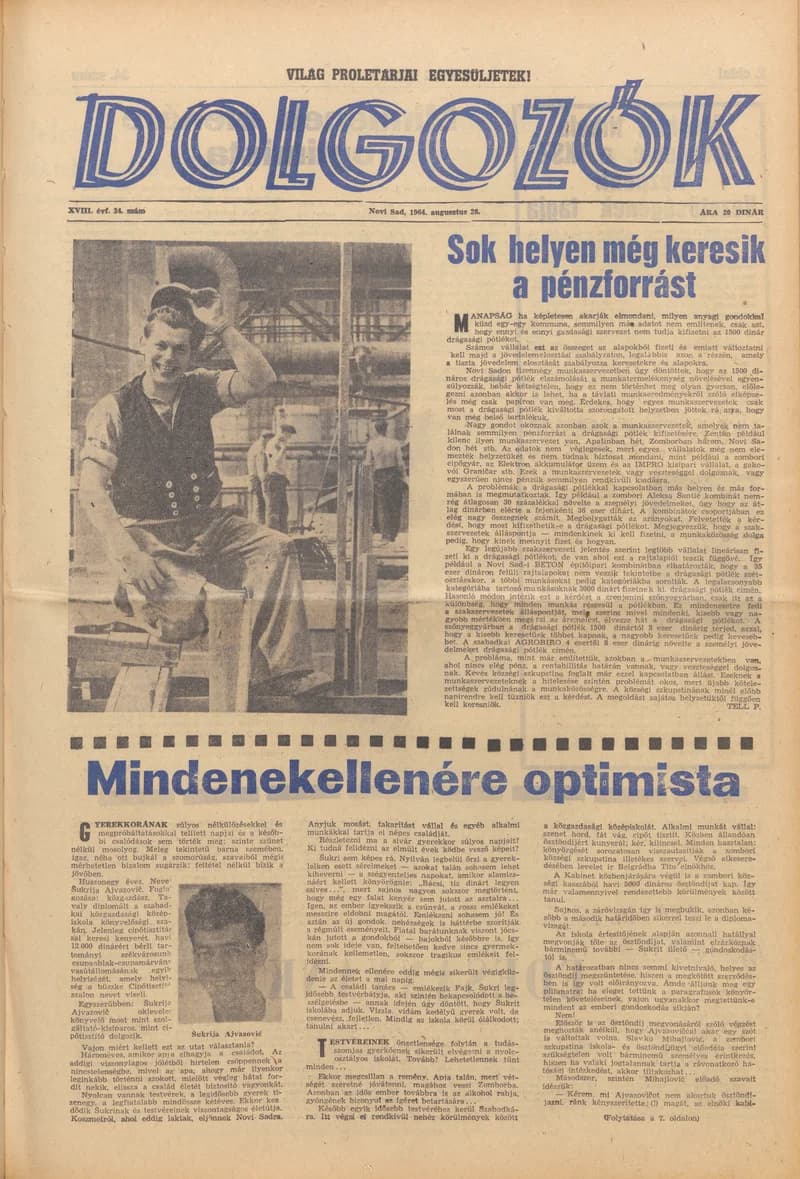 Dolgozók, 18. évf. 1964. augusztus 28. 34. sz.