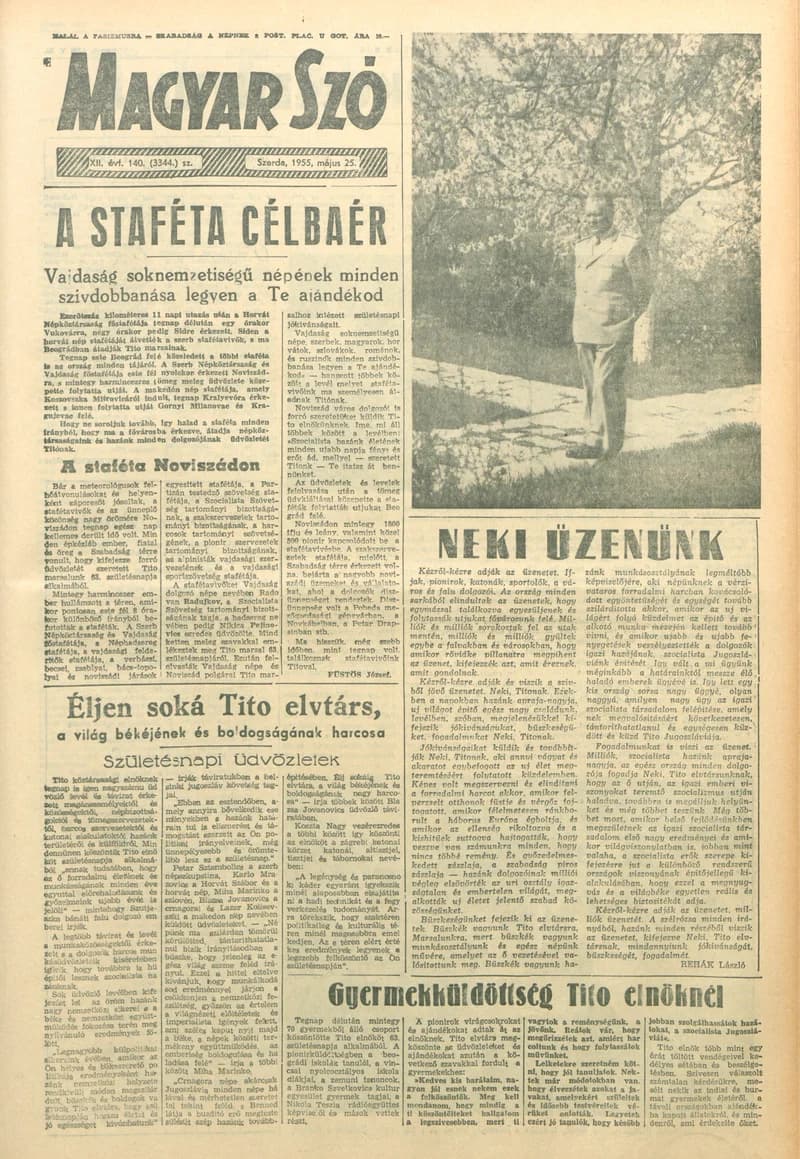 Magyar Szó, 12. évf. 1955. május 25. 140. sz. 1–12. oldal