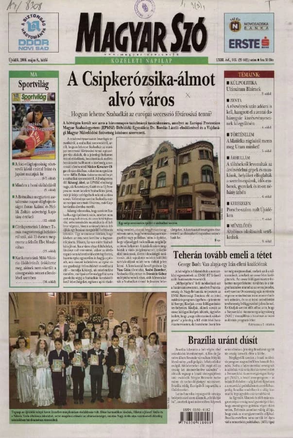 Magyar Szó, 63. évf. 2006. május 8. 103. sz. 1–12. oldal