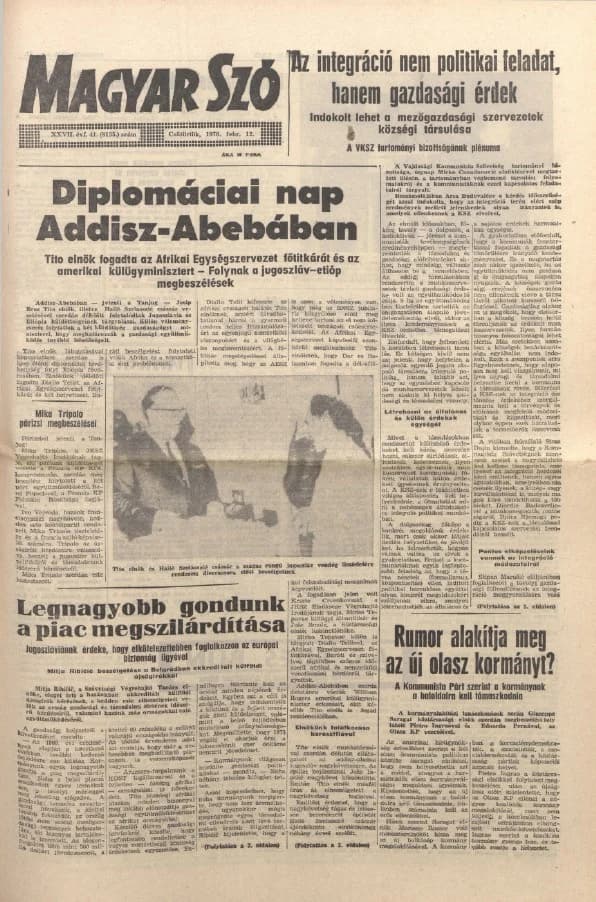 Magyar Szó, 27. évf. 1970. február 12. 41. sz. 1–20. oldal